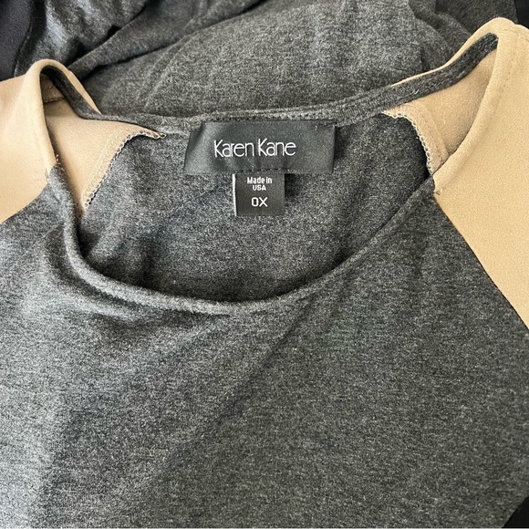 Karen Kane Gray Sheath Dress with Raglan Sleeves - Picture 8 of 11